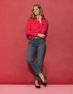 U.S. Polo Assn. CHEST POCKET PLEATED FRONT TOP