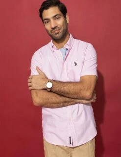 U.S. Polo Assn. SHORT SLEEVE STRETCH OXFORD SHIRT