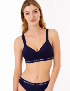 U.S. Polo Assn. 3PK MOLDED CUP CLOSED BACK BRAS WITH ADJUSTABLE STRAPS -Glimmera Cloth Shop navy 76938